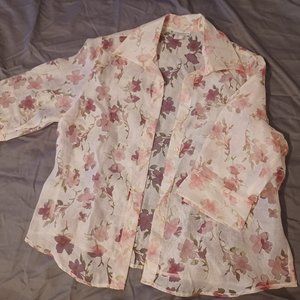 Sheer button up shirt